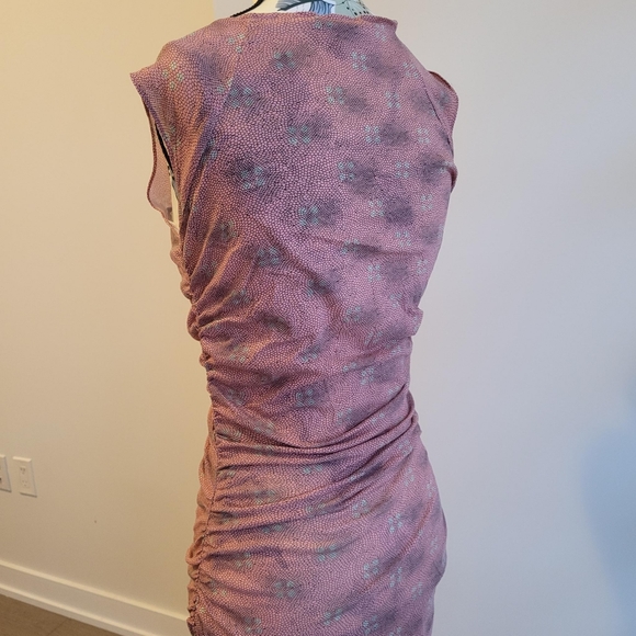Club Monaco Pink Ruched Bodycon Dress - Picture 4 of 5